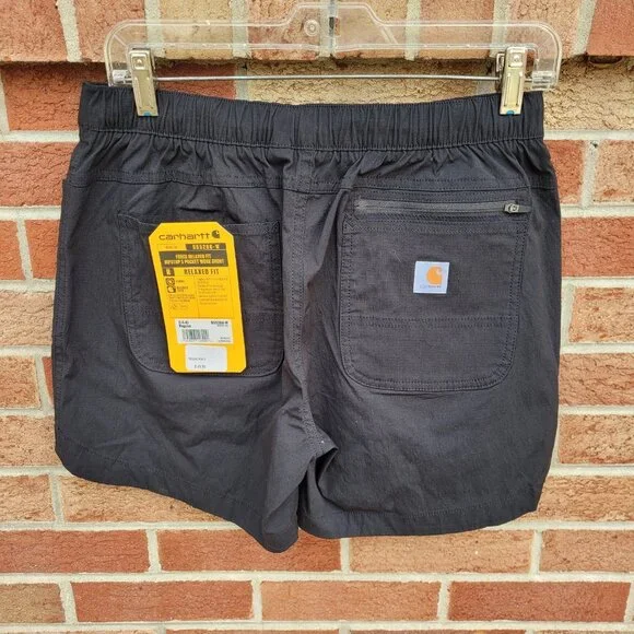Carhartt Shorts Women's Size Small New with Tags Black Force Relaxed Fit Ripstop - Picture 2 of 6